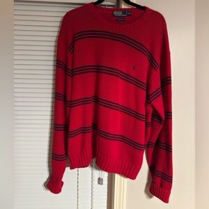 Red and Navy Polo Sweater